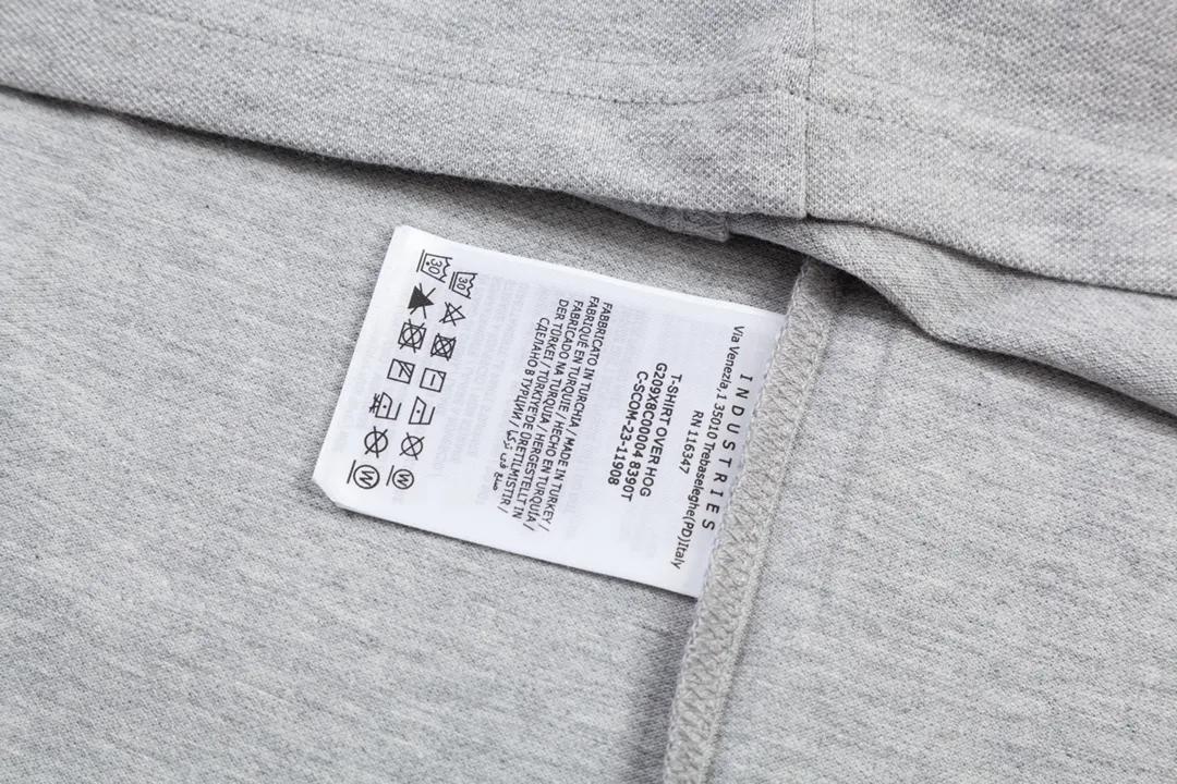 MONCLER Classic Lo GO ， Retro Same Style Polo Versatile : Gray Size：M-2XL